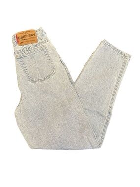 Unionbay 7x31 Vintage Tapered Denim Blue Jeans 1990s Relaxed Fit Light Wash